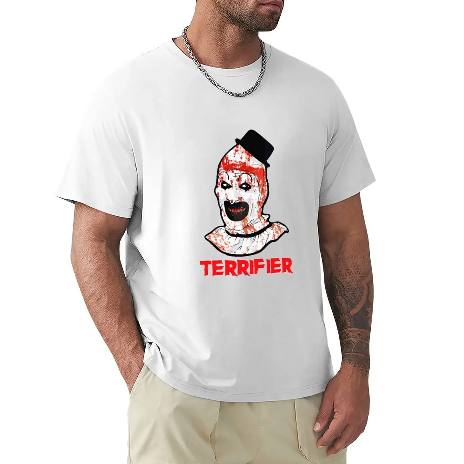 Terrifier - Art the Clown 【?Ｈｏｒｒｏｒ】 Design （2016） T-Shirt korean fashion Short sleeve tee cute tops oversized t shirt men