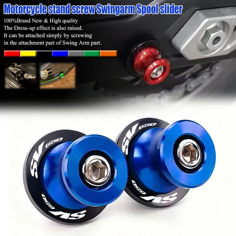 Fit For SV650 SV650S SV650x SV 650 1999-2018 2020 2021 2022 2Motorcycle M8 Rear Swing Arm Stand Screws Swingarm Spools Slider