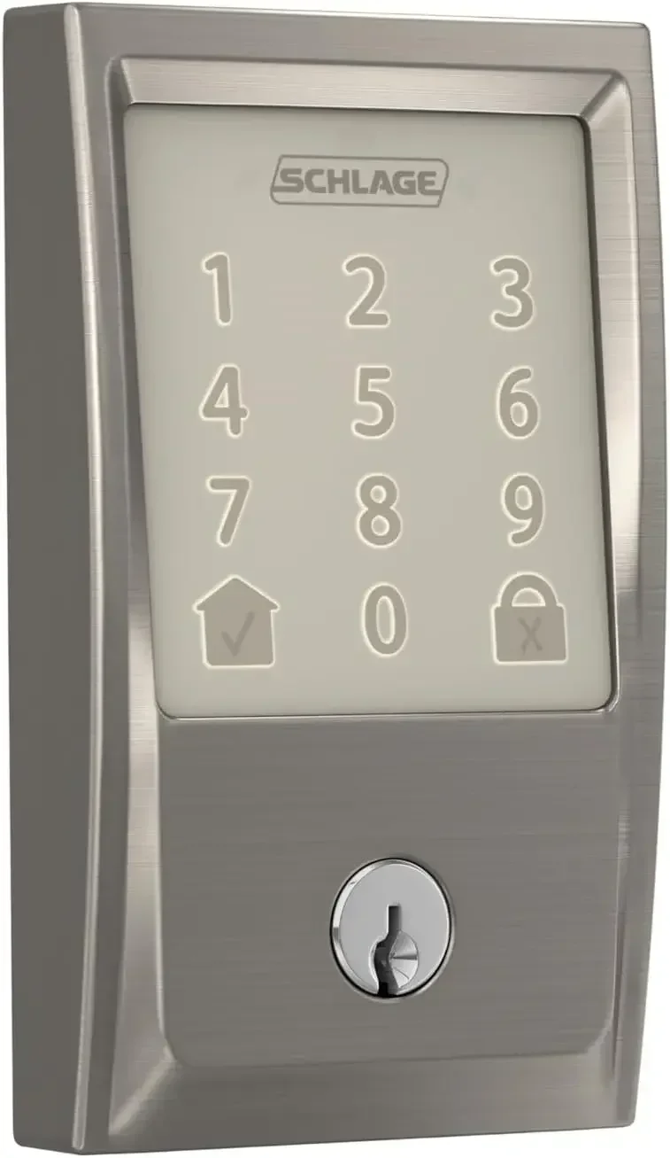 Schlage Encode Smart Wi-Fi Deadbolt mit Century Trim in Satin Nickel