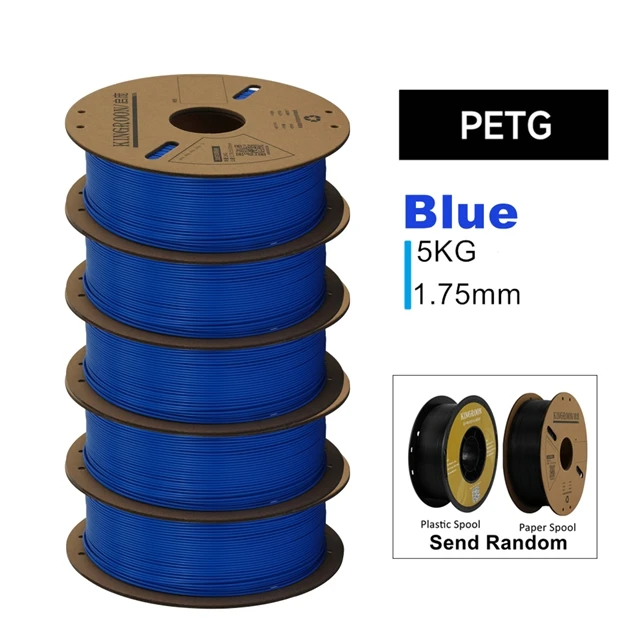 Kingroon 3d Printer Filament Pla Petg Tpu Abs 5Kg Bundel Zwart Wit Grijs 1.75Mm Geen Bubbels Plastic 5 Rol 1Kg, Willekeurige Spoel