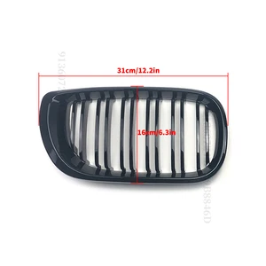 Gloss Black Front Kidney Grill cho BMW 3 Series, Double Capa Girls, E46, 4D, 2002-2005, Grille Racing, thay thế xe hơi, 1 cặp 6 Lưới màu đen bán hàng chính - 3