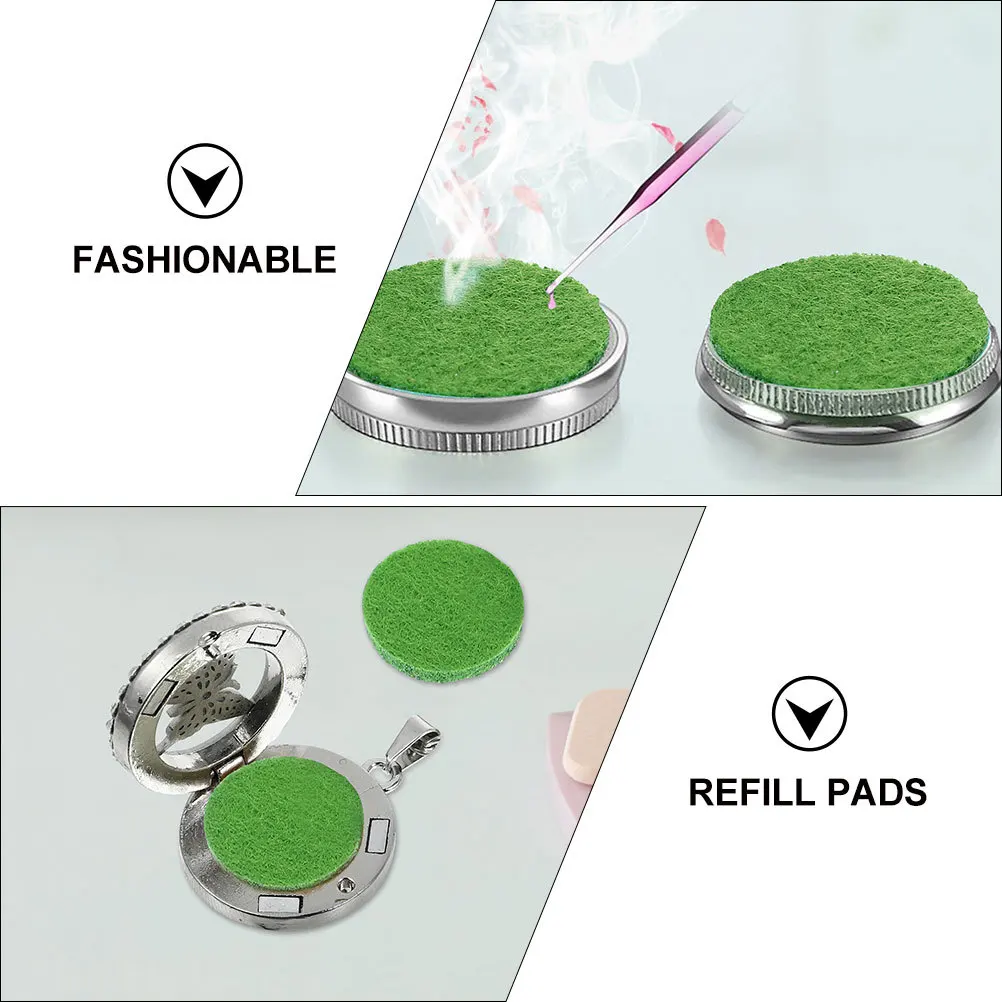 

100Pcs Perfume Sponge Pads Car Locket Pad Set Fiber Cotton Sheet Essential Oil Diffuser Round Design Refill Aroma Pads for Car