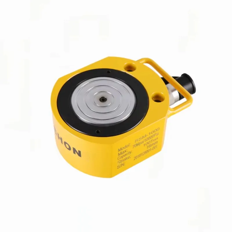 Silinder Hidrolik Mini RSM-1000 700 Bar/10000 psi Kekuatan Tinggi Jack Aktif Tunggal Tinggi Rendah