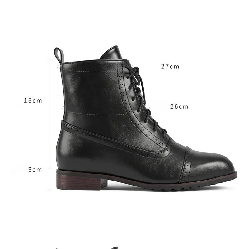 REAVE CAT White 2026 Men's Ankle Boots Round Toe 3cm Low Heel Lace Up Casual Daily Handmade Short Botas Large Size 47 48 49 50