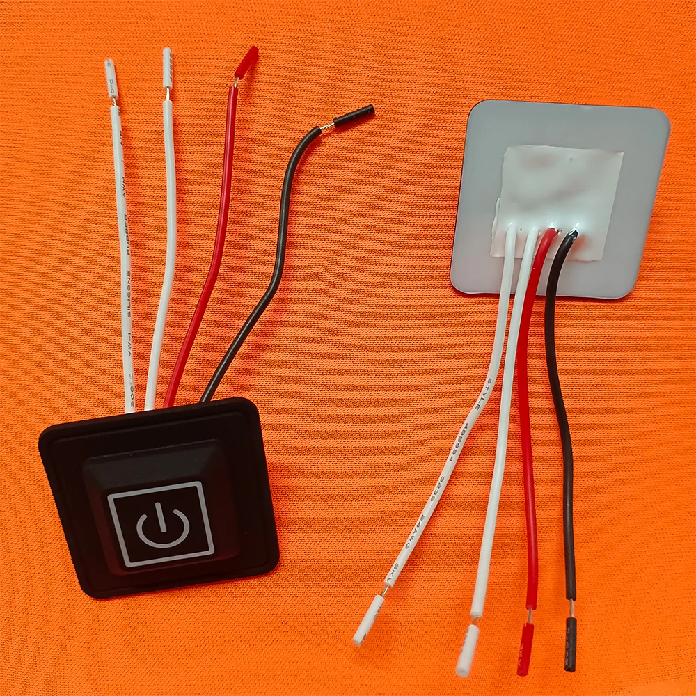

1Pcs 3.7-12V Silicone Button Switch Heated Vest Pants Gloves Electirc Heating Waistband Temperature Controller Rheostat Switch