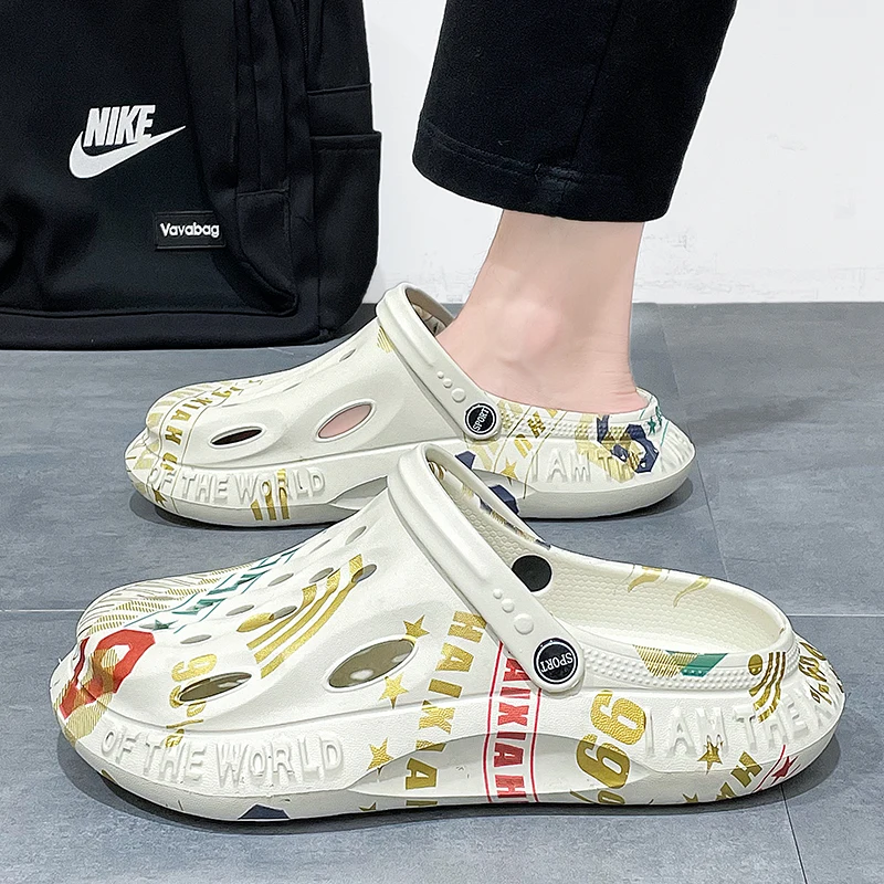メンズ大型クロッグシューズ 夏用 滑り止め オフィス EVA - Men Shoes Office のレビューと価格