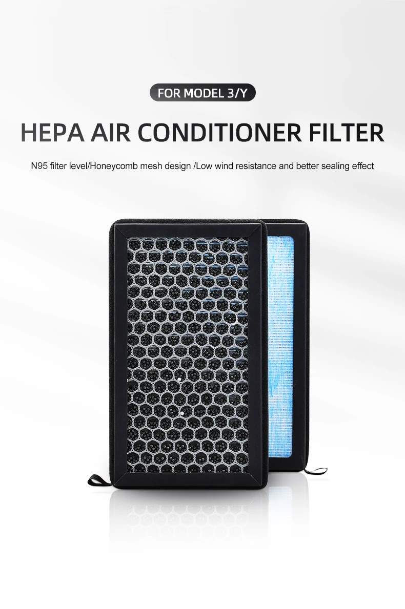 Für Tesla Modell 3 Modell y Hepa Aktivkohle Luftfilter Klimaanlage Filter element Ersatz kit für Tesla Zubehör – Detail 3