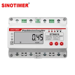 Multifunction RS485 Wattmeter 100A 380V AC Three Phase Photovoltatic Energy Meter kWh Power Voltage Current Power HZ Meters