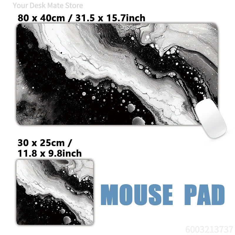 Pink Marble Texture Mouse Pad Waterproof Non-Slip Large Desk Mat Aesthetic Decor Keyboard Mousepad for Gaming Office PC Laptop