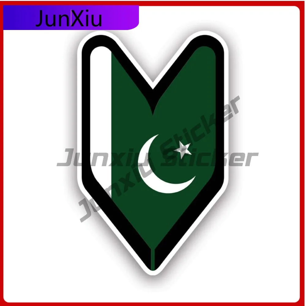 

Pakistani Driver Badge Waterproof Sun Resistant Funny For Rear Windshield Laptop Helmet Easy Apply Self Adhesive Decoration