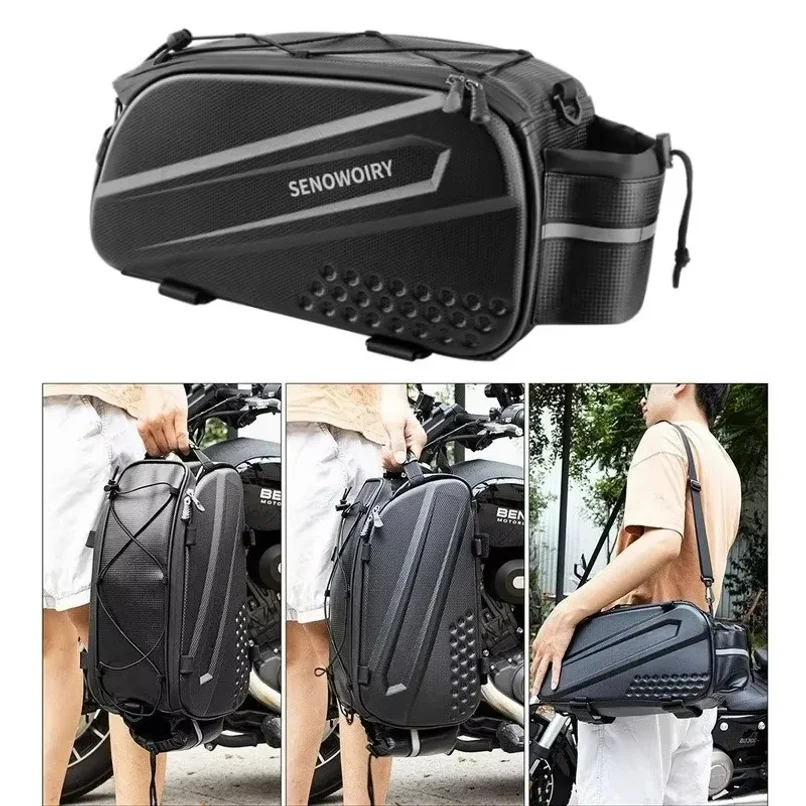 10/14L Bike Camel Bag Large Capacity Waterproof Foldable Rear MTB Shoulder Strap Universal Cycling Luggage Accessories