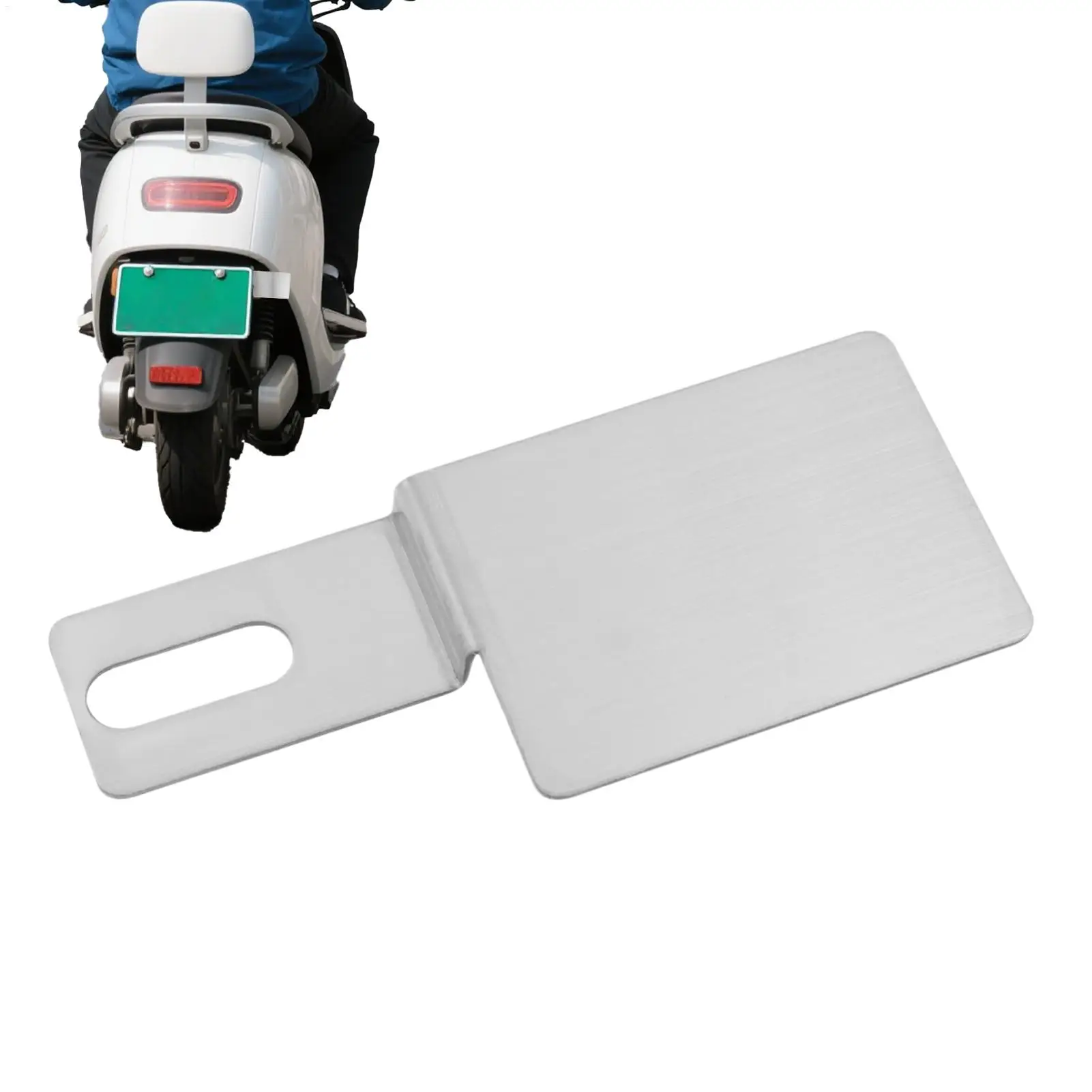 Motorcycle License Plate Bracket License Plate Extension Mount Stainless Steel Motorcycle Rear Sign Support For Electric Scooter