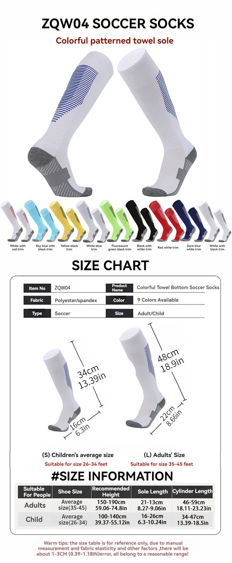 Loogdeel Fußballsocken, dehnbare Kompressions-Kniestrümpfe, für Herren und Damen, Teenager, Kinder, atmungsaktiv, Fußball, athletische Sportsocken – Detail 15