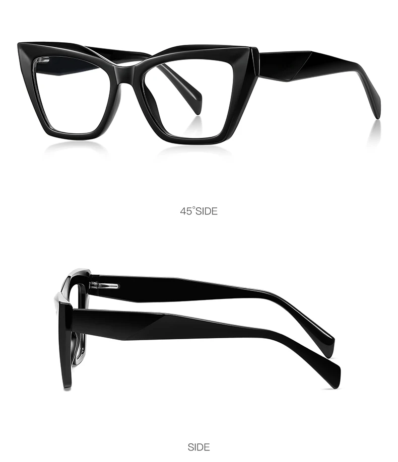 VCKA Cat Eye Myopie Brillengestell Mode Frauen Anti Blaues Licht Rezept Verfärbung Computer Brillen -0,50 BIS -10 – Detail 15