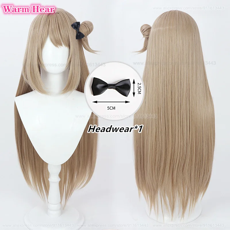 

80cm Long Izayoi Nonomi Synthetic Wig Anime Light Brown Straight Hair Cosplay Anime Wig Heat Resistant Fibre Party Wigs +Wig Cap