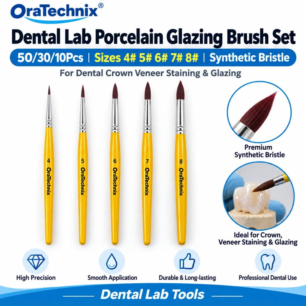 Wood Stain Brush - 10-50 adetlik diş laboratuvarı porselen cilalama