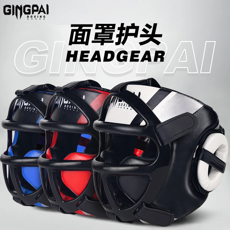 

Kids/Adults MMA Muay Thai Boxing Helmet Mask Taekwondo Head Guard Martial Arts Sparring Headgear Training Equipment Protector