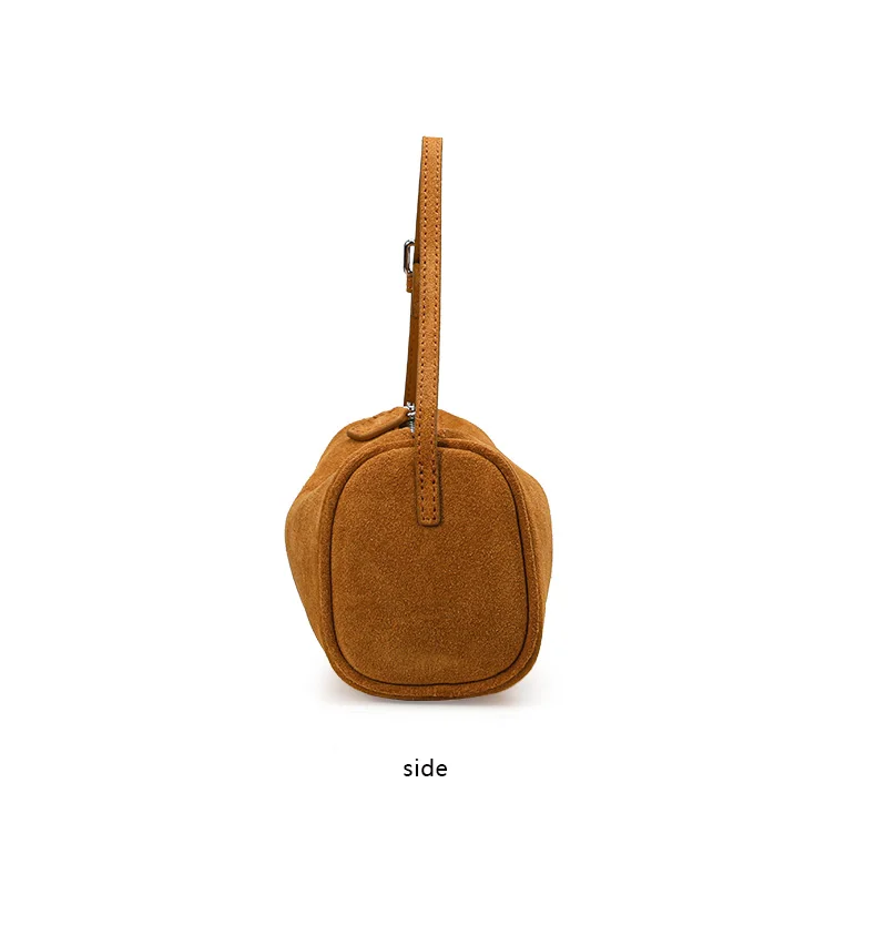 Aidanni Echtleder-Wildleder-Unterarmtasche für Damen, 2026 Neue Retro-Zylindertasche, Handytasche, Umhängetasche – Detail 10