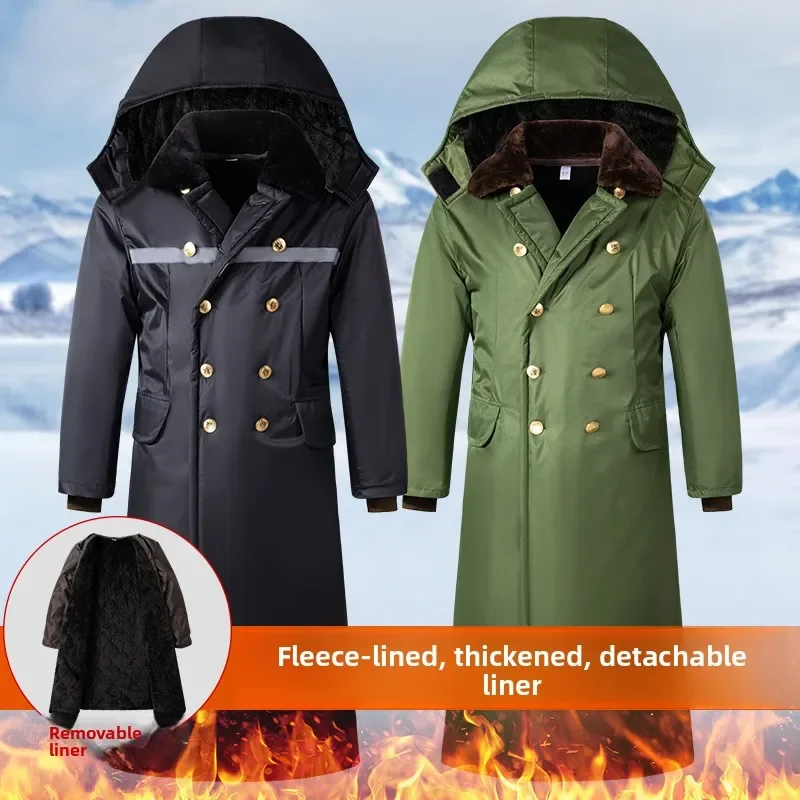 Good New Multi-functional Military Coat Men's Winter Thickened Fleece Security Work Cold Protection Clothing Cotton Clothes