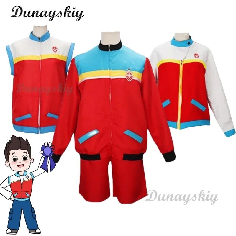

Anime Ryder Cosplay Costume Vest Kids Boys Marshall Chase Carnival Halloween Birthday Waistcoat Party Fancy Suit Customized