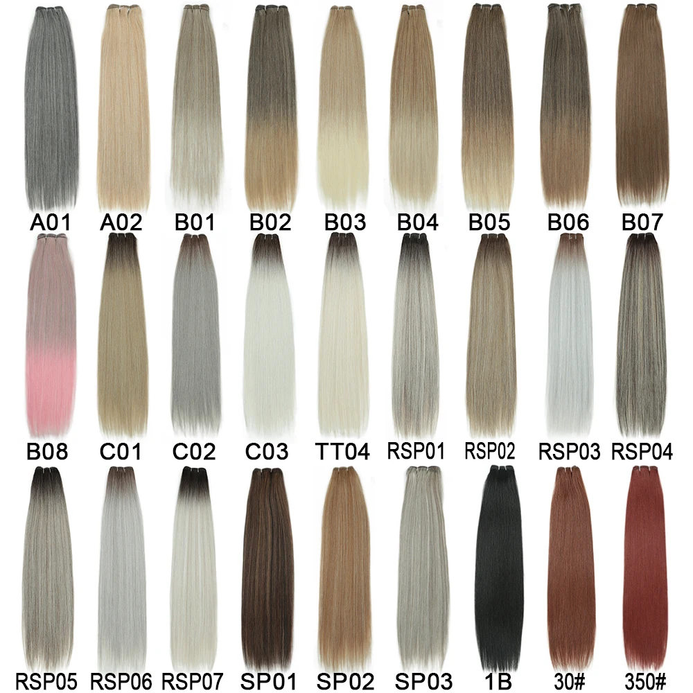 Alibaby Gerade Haar Bundles Extensions Glatte Ombre Haar Weben 26 Zoll Lange Synthetische Gerade Haar Bundles Volle bis Ende 150g – Detail 3