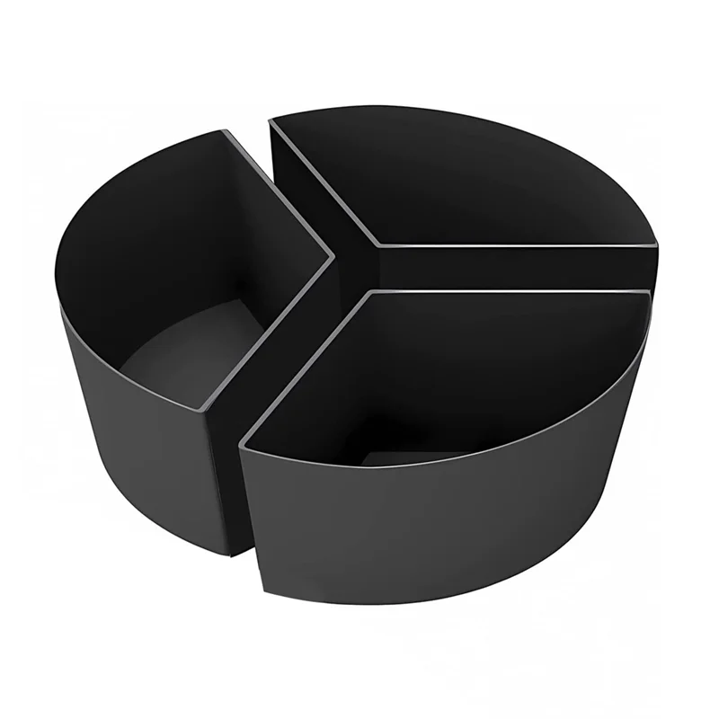 Revestimientos para olla de cocción lenta, divisor de olla de cocción lenta de silicona 3 en 1 apto para divisor de ollas ovalado y redondo de 6 cuartos (negro)