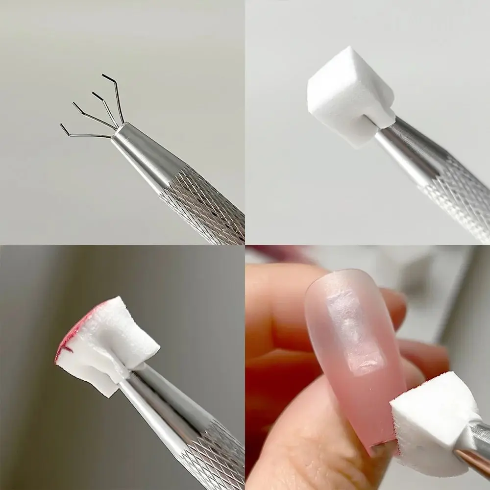 50 pçs novo quadrado prego esponja escovas gel polonês design esponjas macias prego gradiente esponja substituível blocos de esponja