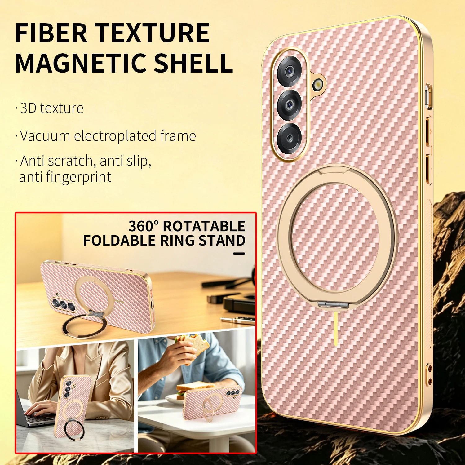 Wireless Charging Magnetic Phone Case For Samsung Galaxy A56 A57 A52s A55 A54 A53 5G Holder Lens Protective Silicone Cover Cases