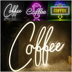 Acrílico Neon Sign LED Night Lights, Sinal de Coffee Shop, Shop Night Lights, Home Room Party Club Decor, Loja Pendurada Wall Art Decoração, Birght Painel Lâmpadas