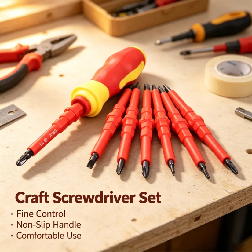 High Hardness Insulated Electrician Screwdriver Set Household Magnetic Cross Word Shaped Plum Blossom Hexagonal Screwdriver