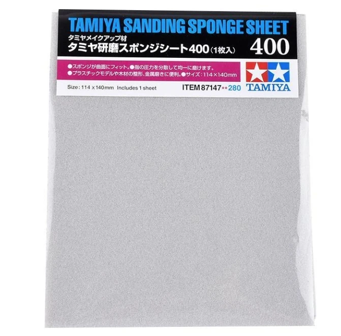 Tamiya-papel de lija de esponja N ° 400, 87147, N ° 600, 87148, 1000, N ° 87149, 1500, papel de lija de agua 87150