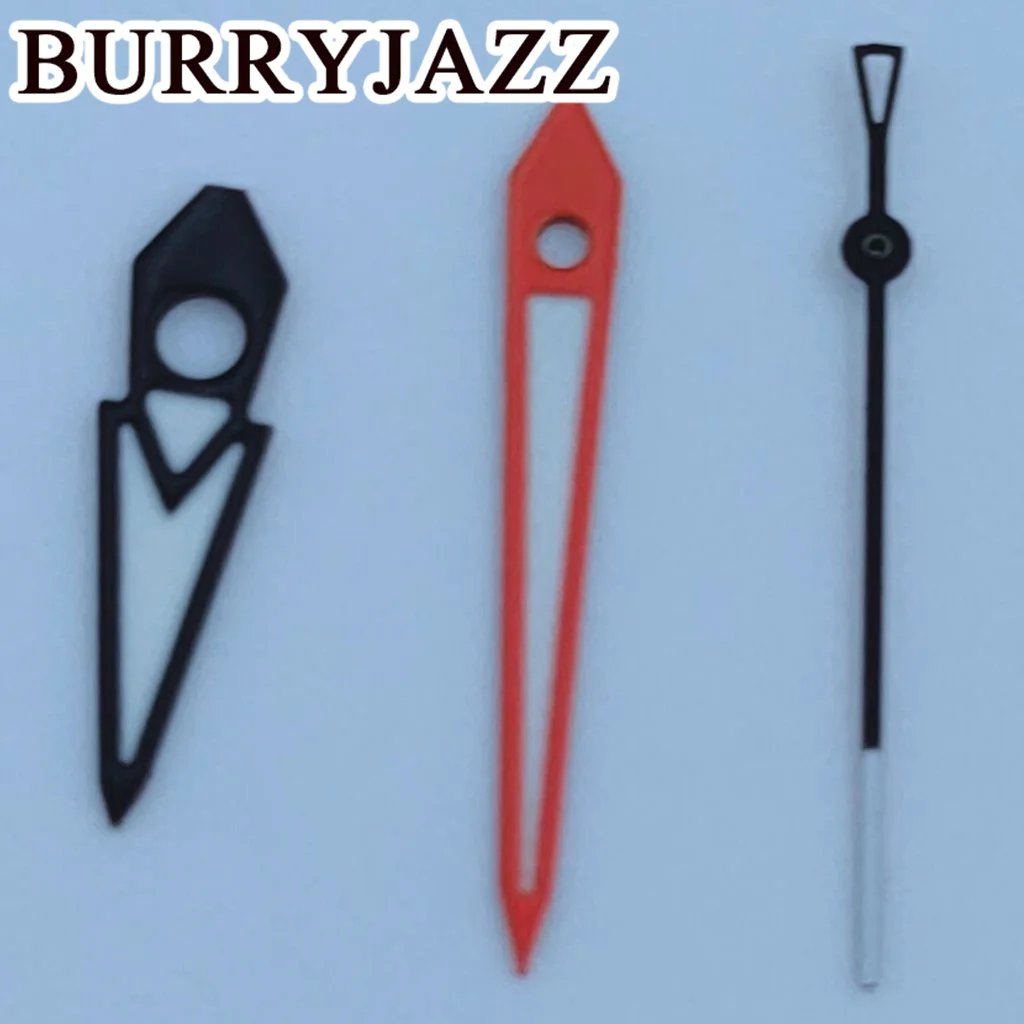 BURRYJAZZ NH35 NH36 NH38 7S26 7S36 4R35 4R36 Watch Hands Black Red Hands Green Luminous