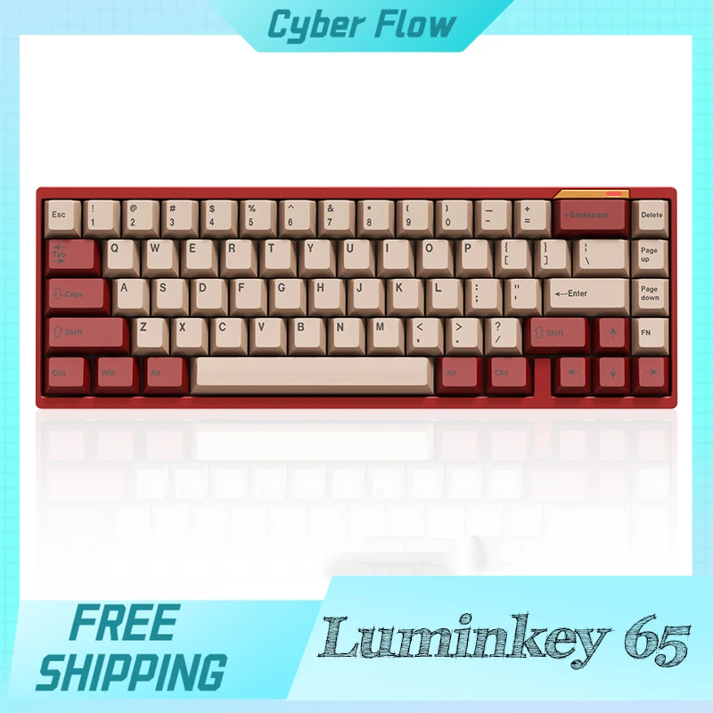 

Luminkey 65 Mechanical Keyboard Customized Wireless 2.4g Bluetooth Tri-Mode All Aluminum Shell Kit Finished Product Set For Gift