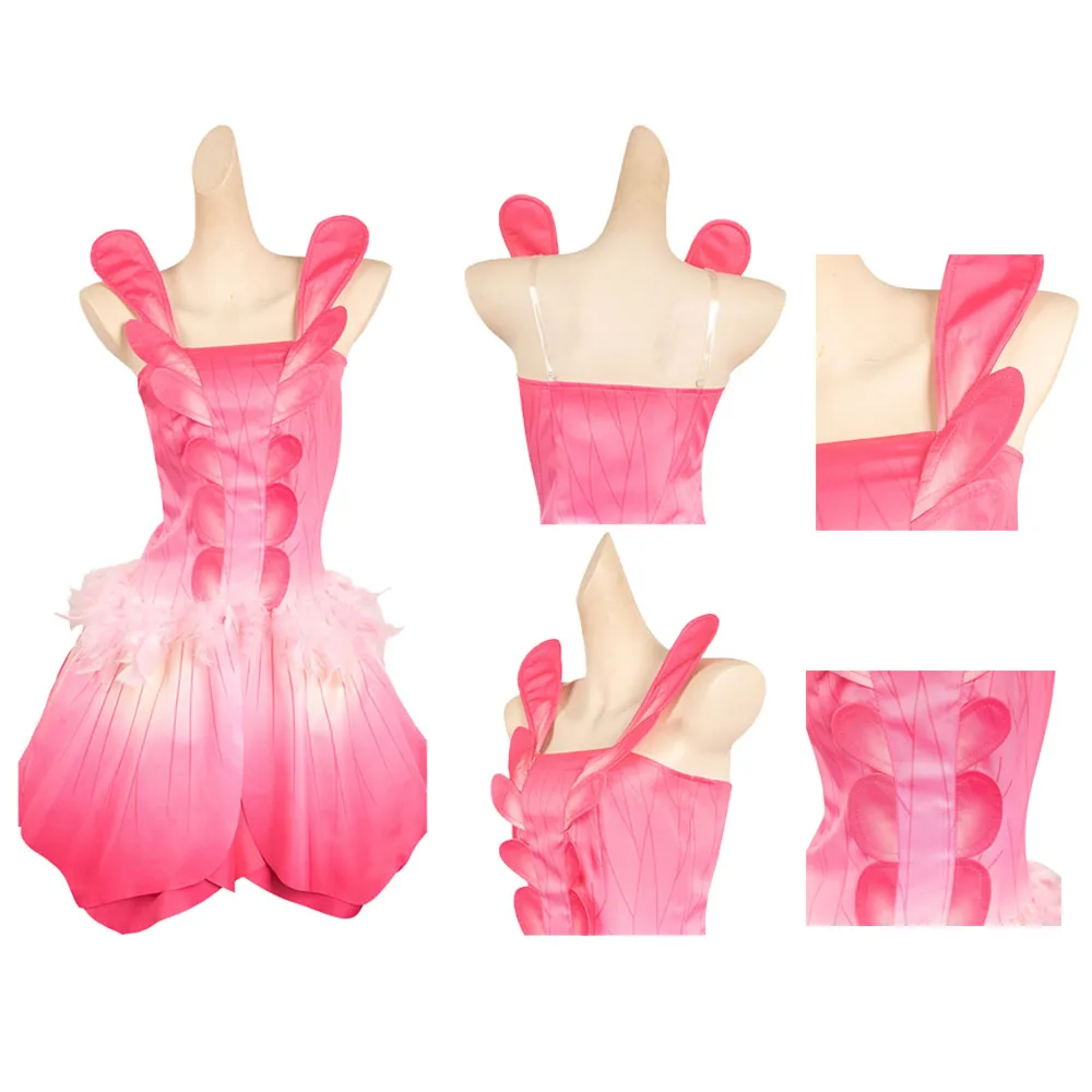 

Disguise Adult Girls Women Roleplay Suit Elina Cosplay Dress Female Costume Pink Set Outfits Adult Halloween Carnival Party