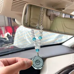 Islam Allah AYATUL KURSI blue crystal car hanging car pendant