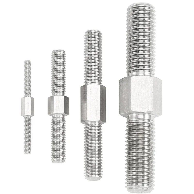 M3~M16 Double End Studs Bolt Left and Right Thread Screw Rod 304 Stainless Steel Positive Negative Thread Bar Stud Bolts Screw