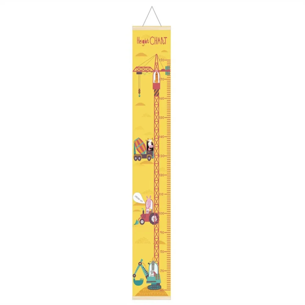 Wall Hanging Children Height Measuring Rulers Removable with Frame Height Measure Chart Wooden Roll Up Baby Growth Chart