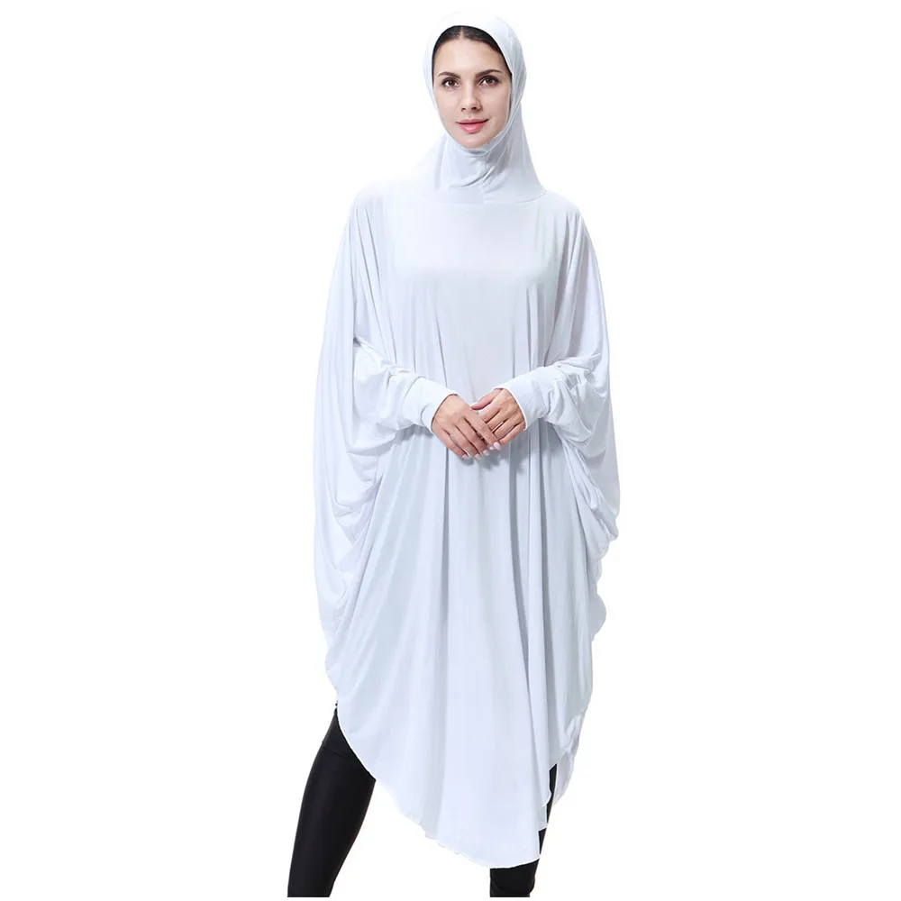 Imagem -05 - Muçulmano Cobertura Completa Longo Hijab Niqab Burqa Encapuzado Khimar Islâmico Loop Lenço Robe Oração Vestuário Lenço Abaya Ramadan