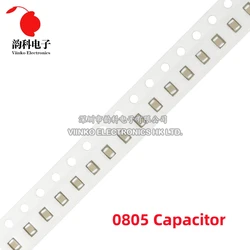 100pcs 0805 SMD Chip Capacitor cerâmico multicamadas 0,5pF - 47uF 10pF 22pF 100pF 1nF 10nF 100nF 0,1uF 1uF 2,2uF 4,7uF 10uF 22uF