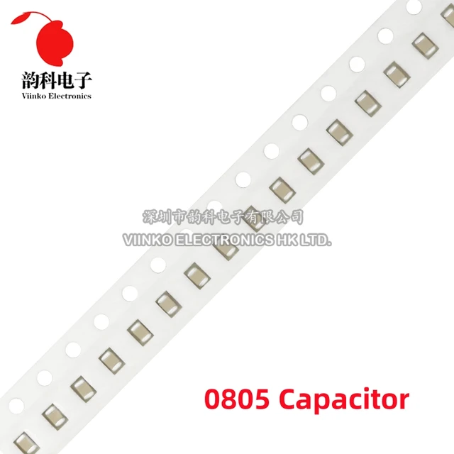 100 sztuk 0805 SMD Chip wielowarstwowy kondensator ceramiczny 0.5pF - 47uF 10pF 22pF 100pF 1nF 10nF 100nF 0.1uF 1uF 2.2uF 4.7uF 10uF 22uF