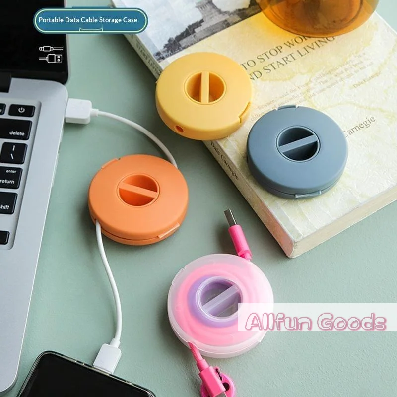 [TG835]Portable Cable Organizer Cord Management USB Winder Retractable Phone Holder Charger Wire Storage Protector