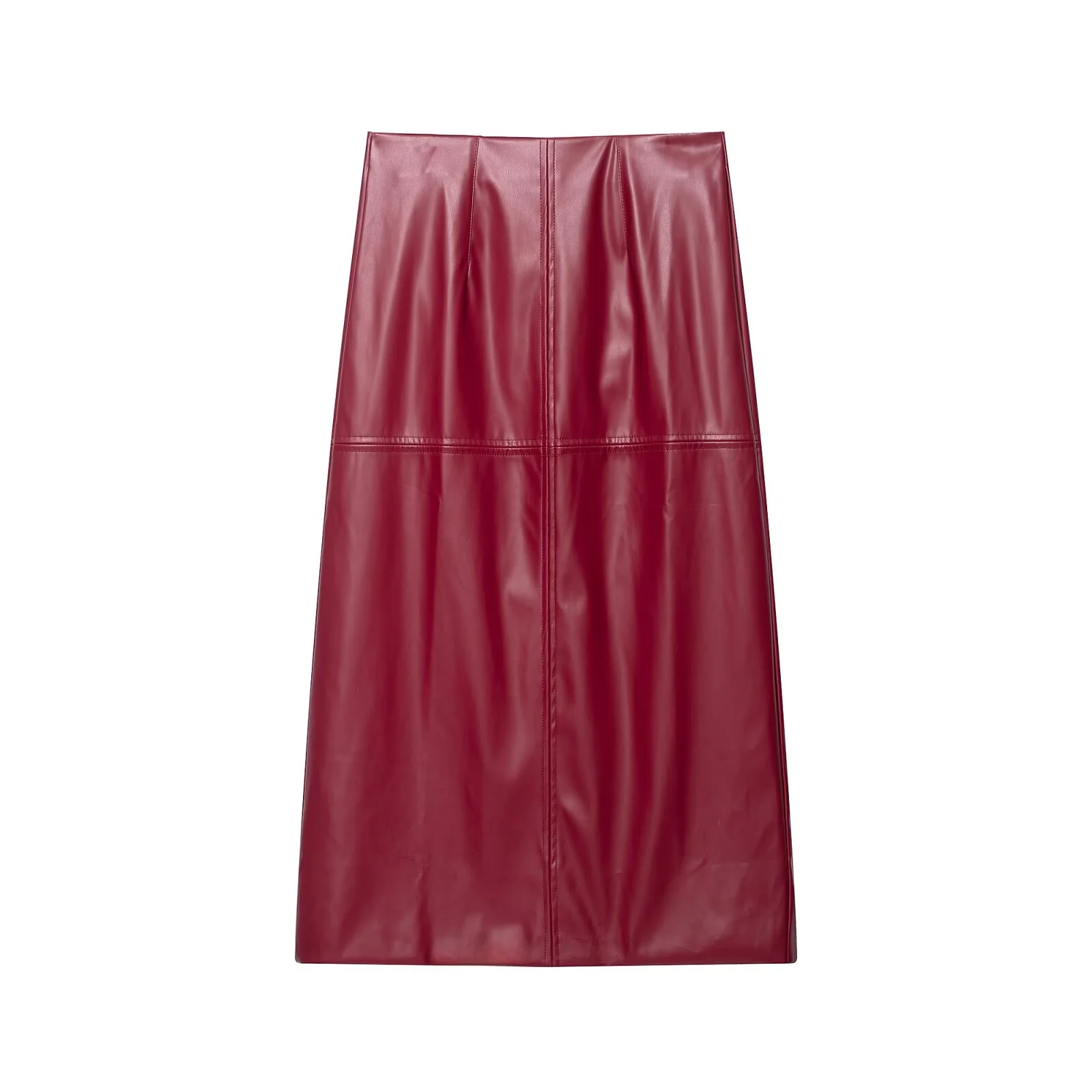 JNLEAOG Autumn New American Retro Stand Collar Leather Jaet Skirt Design Women's Faion Outerwear Polyester Fiber Long Sve