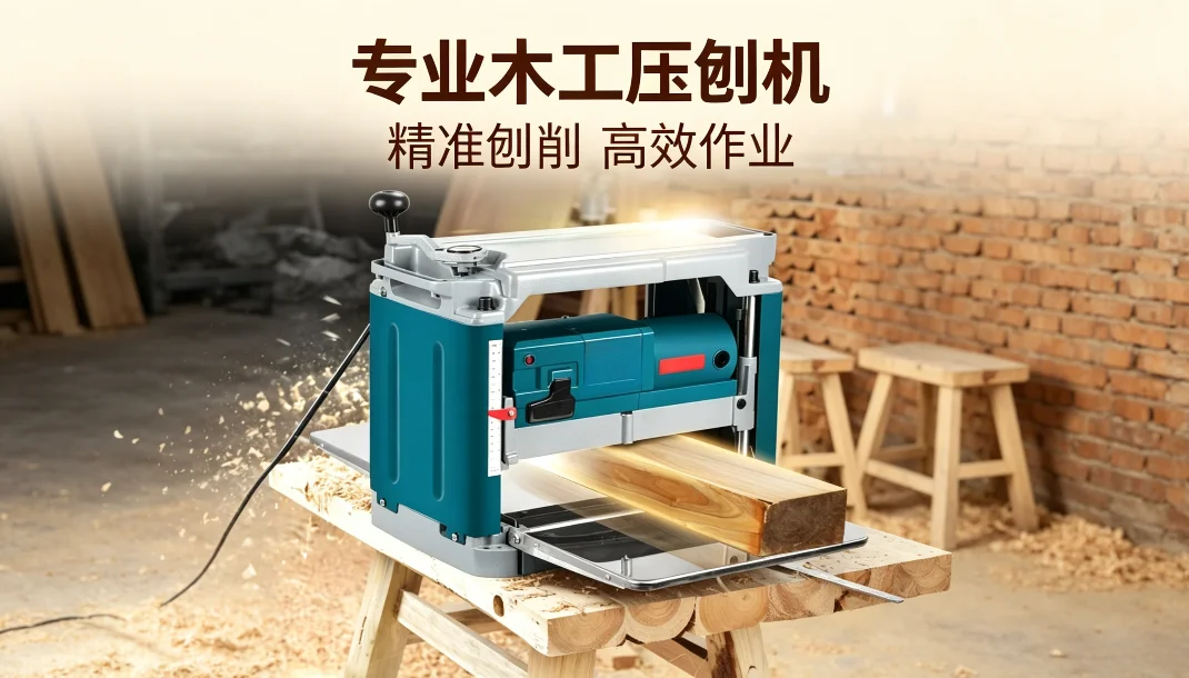 2 In 1 Handheld & Bench Electric Wood Planer, Single Side Automatic Thickness Planer (Not Double Sided)