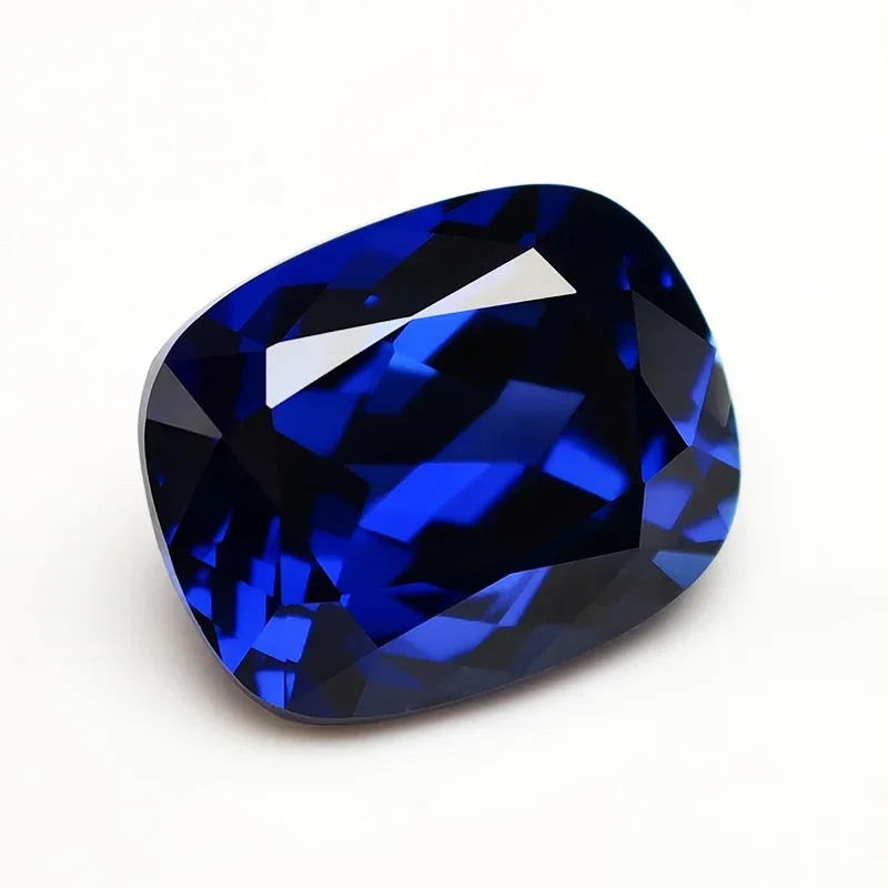 Royal Blue Lab Grown Sapphire Gemstone L-Cushion Cut Synthetic Sapphire Gems Loose Stone With AGL Certificate 4