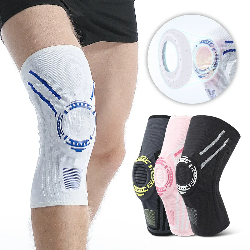 Sports Knee Support Silicone Patella Men's and Women's Basketball Cycling Dance Running Non-slip Meniscus Protective Cover