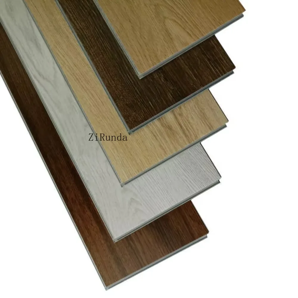 Versión personalizada Deluxe 7 "x49" PVC oficina núcleo duro SPC piso de plástico patrón tejido raspado a mano