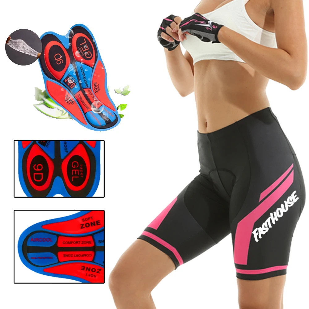 Summer Women Cycling Shorts 9D Gel Pad Bicycle Shorts MTB Shockproof Bike Shorts Breathable Road Racing Riding Tight