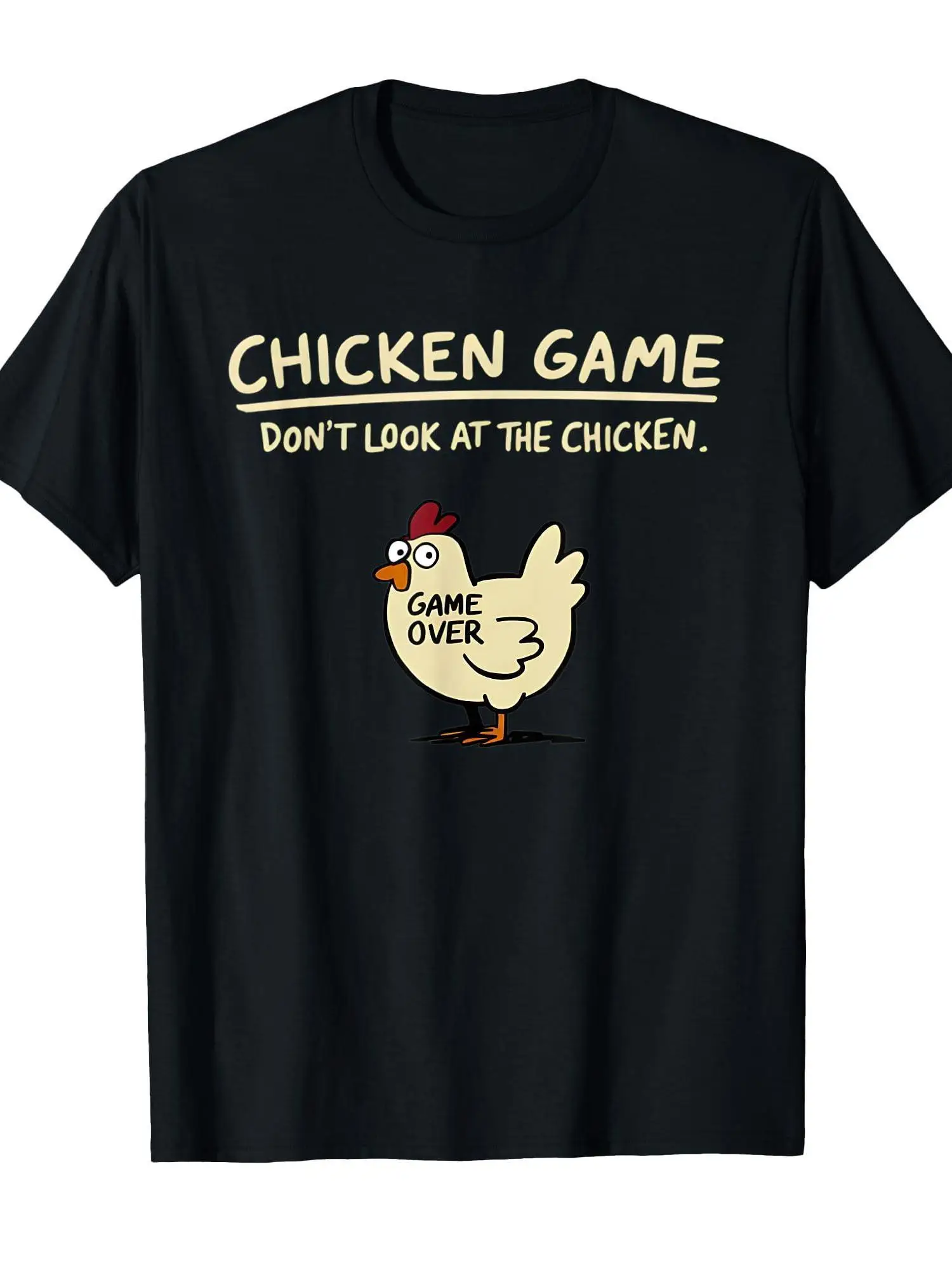 Ne regardez pas de poulet Spaß T-shirt |   entspannt et confortable, Geignet Lot Die Vier Jahreszeiten, Kurzärmelig