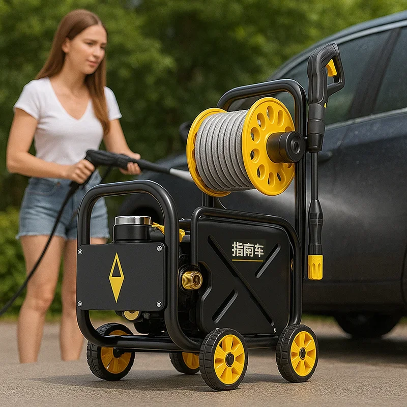 

Мойка высокого давления 200 бар: 220 В IPX5, малошумный, манометр регулируемого давления и видимого давления, идеально подходит для транспортных средств, патио и домашнего использования