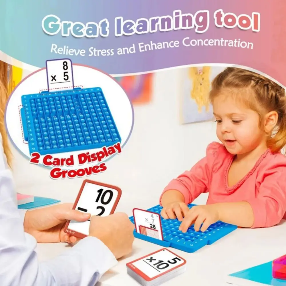 

Math Manipulatives Multiplication Flash Cards Game Blocks Early Educational Math Board Fidget Toy IQ Game Portable